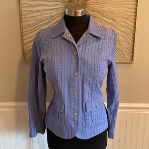 COLDWATER Creek Light Purple Spring/Summer Blazer Jacket Size 8 Petite